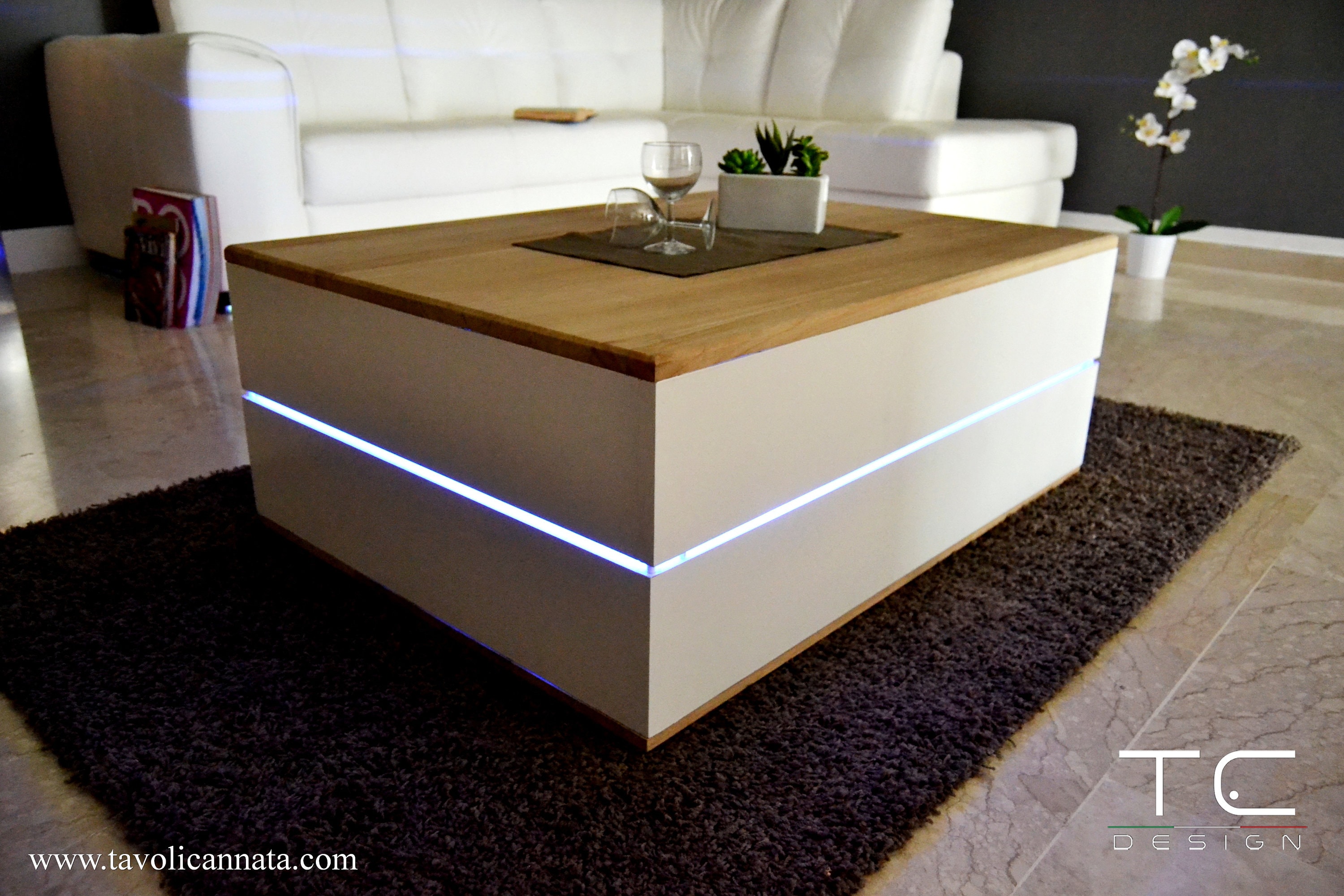 Coffee Table Convertible Into a Guest Bed Modern Design Led Etsy Canada