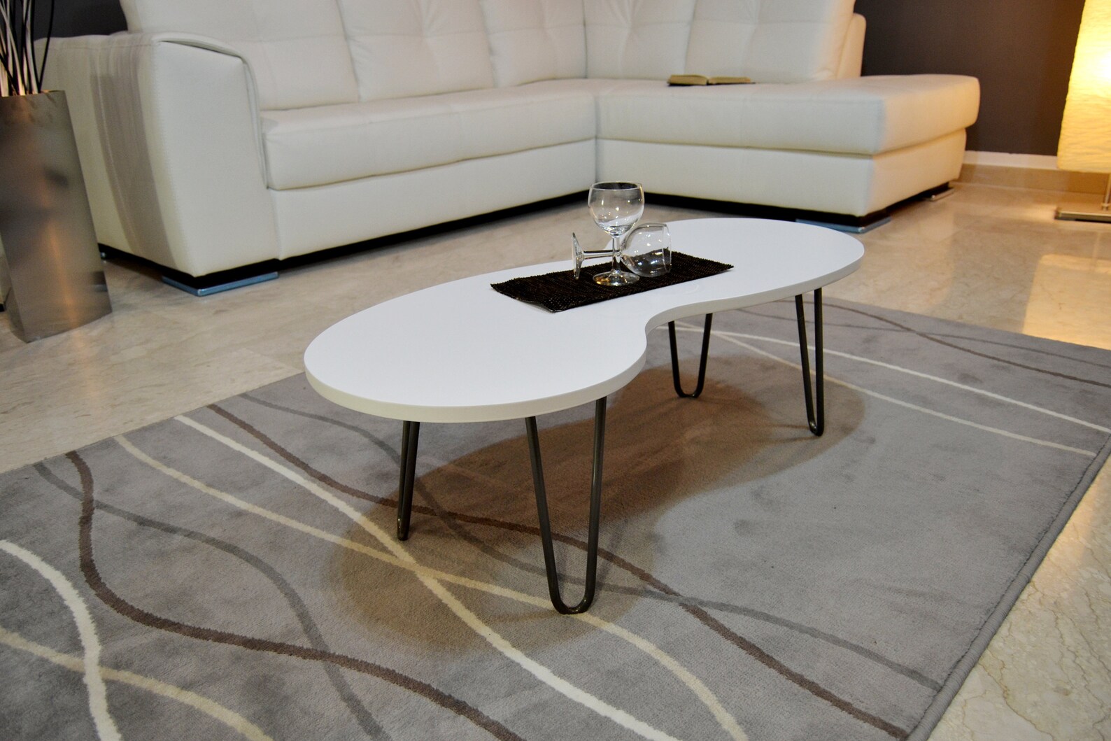 Wooden Coffee Table Modern White Unique ONE Model - Etsy