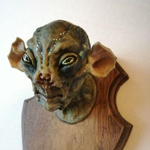 AMPHIBIAN CREATURE TROPHY, Wall Art, Cryptid Gift, Fantasy Lagoon Monster