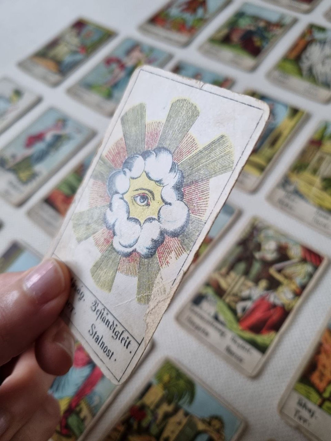 Original Antique Fortune Telling Cards, Gypsy Lenormand Cards, Out of ...