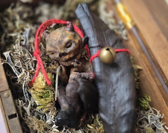 Gemummificeerde Krampus-foetus, macabere eigenaardigheid in Keepsake Box
