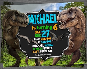 Jurassic World Invitation, Jurassic World Birthday, Jurassic World Party, Jurassic World Card, Jurassic World Printable, Jurassic World