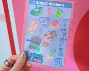 The sims 2 sticker sheet