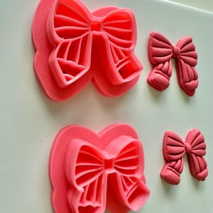Set of 2 Back to School Ribbon Bent Pencil  | Teacher | Student | School | for Polymer Clay Earrings | Clay Cutter Set  | Clay Jewelry