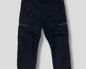 Size 32 Vintage Comme des garcons homme cargo pant designer avantgarde casual outfit black utility trouser preppy streetwear