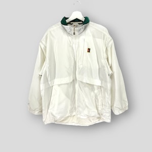 Vintage 90s Nike court 2 way vest jacket streetwear mens full zipper pullover white windbreaker size Large