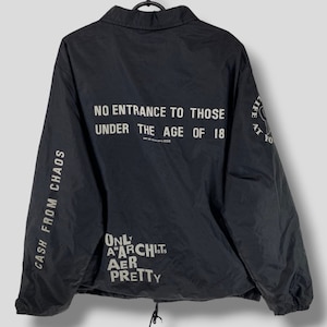 Vintage Risk only anarchist are pretty punk jacket Japanese brand hand printed light jacket AFFA seditionaries cash from chaos size Large