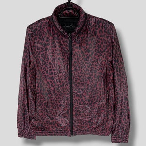 Chaqueta ligera vintage Y2k con estampado de leopardo y calaveras de glamour histérico, marca japonesa, estilo punk rave, informal, para mujer, talla pequeña