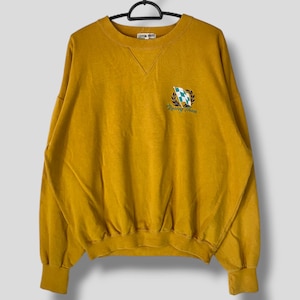Vintage 90s Leyton house racing team embroidered logo sweatshirt athletic streetwear casual outfit team crewneck pullover Medium
