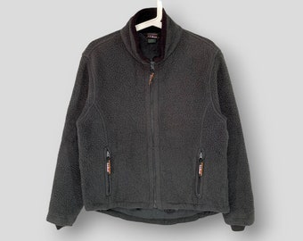 Chaqueta polar LL Bean vintage de los años 90, estilo casual, para exteriores, ligera, cálida y con cremallera, talla pequeña-mediana.