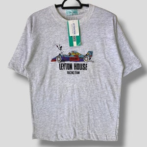 Maglietta vintage anni &#39;90 Leyton House Racing Team, nuova di zecca, maglietta da corsa di Formula 1, maglietta da sport motoristici, abbigliamento sportivo da strada, taglia Media