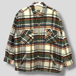 Vintage Outfitter plaid sherpa lined jacket casual outfits fashion winter top outerwear thick checkered jacket multicolor plaid Large