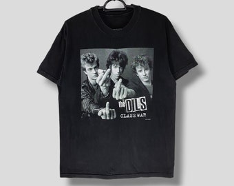 Maglietta vintage The Dils class war Dionysus Records maglietta della band punk rock americana nera media