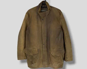 Vintage Wind Armor Soft Sheepskin Leather Jacket Rugged Casual