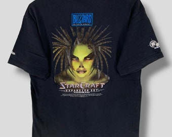 90sスタークラフトTシャツビンテージRTSゲームブリザード袖裾