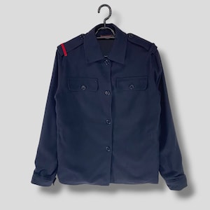 Vintage Y2K Prada wool jacket designer casual outfits fashion jacket blue size Tg.42