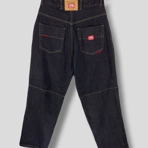 Vintage des années 90 Ecko unltd 5e anniversaire édition limitée baggy denim pant designer tenues décontractées streetwear hip hop baggy pant taille 32 x 45,5