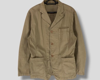 Vintage MK Klein homme chore jacket works casual outfit outerwear light utility coat brown size 46