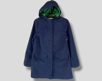 Vintage Y2K LL Bean sweat à capuche imperméable extérieur tenue décontractée survêtement zippé à capuche parka vêtements pour femmes bleu petit
