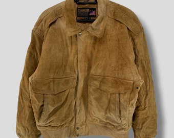 70's Dutch Boy スエード レザー ボンバー ジャケット
