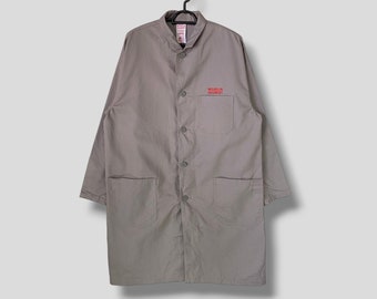 Vintage Y2K Journal standard Wilhelm neubert light chore coat casual outfit fashion outerwear deadstock lightweight utility coat grey Medium