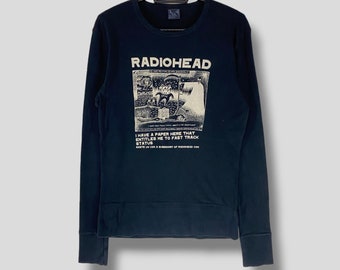 Vintage Radiohead ice cap melting stanley donwood art longsleeve shirt English rock concert tour band tee black Small