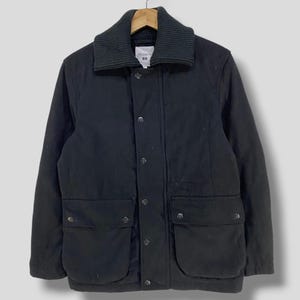 Jw anderson and unilo wool blend quilted jacket japanese brand casual outfit outerwear warm utility topcoat black Small
