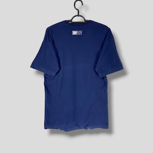 Vintage Miyake design studio logo shirt Issey miyake casual outfits fashion plain single stitch tee blue Small