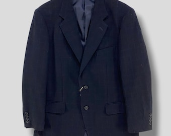 Vintage 90s Burberrys Double Breasted Wool Mohair Blazer Designer