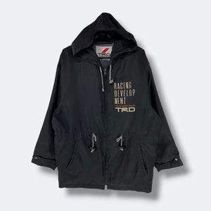 Vintage 90s TRD toyota racing desenvolvimento logotipo bordado jaqueta com capuz JDM equipe de corrida motorsport roupas casuais jaqueta leve parka Médio