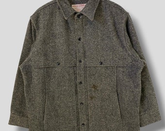 Vintage 70s 80s Filson mackinaw cruiser wool jacket workwear casual outfits utility multipocket chore jacket field coat Large