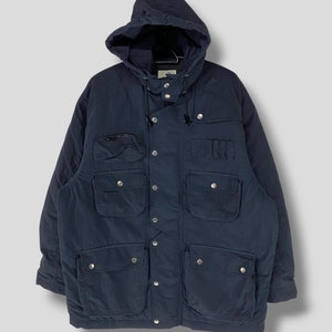 Vintage Issey Miyake Hai sporting gear multi pocket quilted lined tactical puff jacket designer streetwear light chore utility hoodie Medium