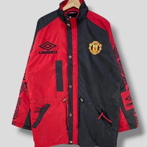 Vintage 90s Umbro Manchester united training coat collectible football sports uniform athletic streetwear premier league jacket small