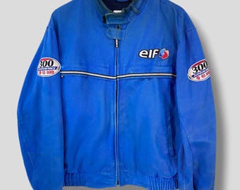 Vintage Y2k Elf Red Baron Anniversary Motorcycle Jacket Motorsport