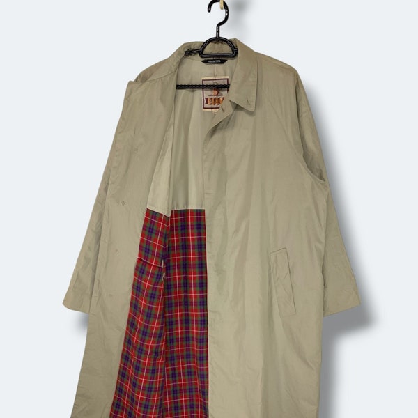 vintage Baracuta plaid doublé trench coat British designer tenues décontractées vêtements de mode minimaliste pardessus veste taille 40