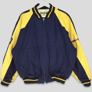 Vintage 90s Honda formula 1 embroidered logo bomber jacket collectible motorsport  racing team casual outfit outerwear two tone Large