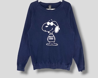 Number (n)ine milk & cookies sweatshirt Japanese designer casual outfit number nine collab snoopy crewneck pullover jumper sweater small