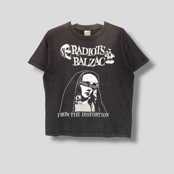 Vintage Radiots Balzac japanese punk band tshirt Japanese punk rock concert tour black band tee size Small