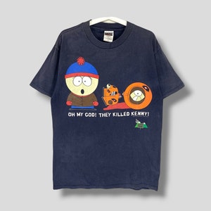 90年代のヴィンテージサウスパークTシャツ、コレクターズアニメシットコム、コメディセントラル、ヴィンテージTシャツ、ブルー、ラージ