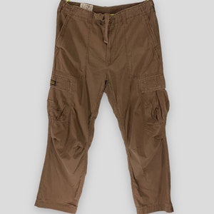 Size 34 Vintage Polo ralph lauren 1967 pattern tactical cargo pant designer military reissue utility surplus pant brown