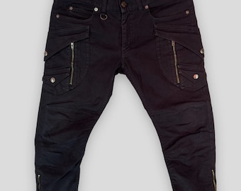 Size 32 Hysteric glamour tri quarter cargo pant japanese designer tactical utility trouser womenswear black trouser