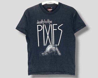 Camiseta vintage The Pixies Death to the Pixies, banda de rock alternativo estadounidense, camiseta de gira de conciertos de indie punk, color negro, talla pequeña