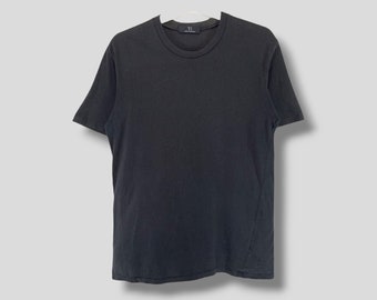 Y's Yohji yamamoto black plain tshirt avantgarde designer tee black blank shirt size Small made in japan