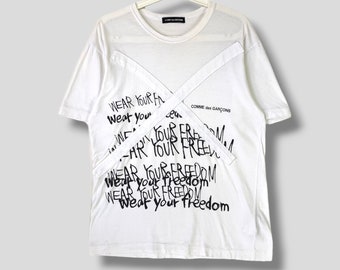 Vintage Comme Des Garcons Wear Your Freedom Tshirt Japanese Vintage Comme Des Garcons Wear Your Freedom Tshirt Japanese
