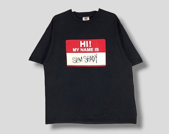 Vintage 90s Eminem Hi! My Name is Slim Shady Tshirt American