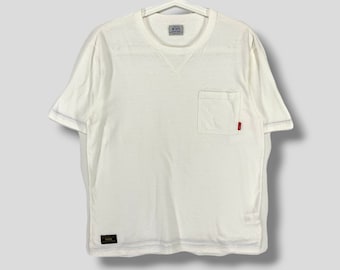 Vintage y2k Wtaps plain pocket tshirt Japanese brand streetwear minimalist preppy casual outfit tee Medium made in Japan