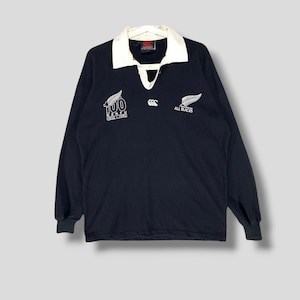 Vintage 90s canterbury new zealand all blacks NZRFU rugby jersey collectible rugby athletic sportswear rare jersey size Medium
