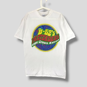Vintage 90s The B-52s and the pretenders royal crown revue tshirt collectible new wave rock concert tour vintage band tee white Large