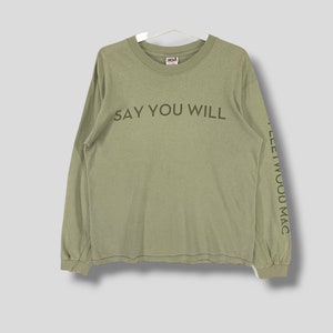 Vintage 00s Fleetwood mac say you will longsleeve tshirt American rock concert tour light brown longsleeve band tee size Medium