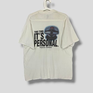 Vintage Polycom viavideo-t-shirt uit de jaren 90 streetwear grafische kaart witte tech T-shirt maat Large